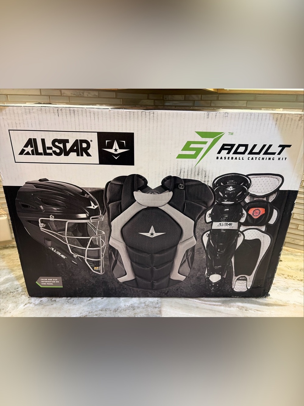 All-Star System 7 Adult 16+ Catchers Gear Set NOCSAE CKCCPRO1 - Black PRO-1 Kit